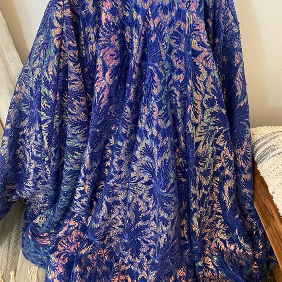 Blue Prom Dress-Size 6 - Picture 5 of 8